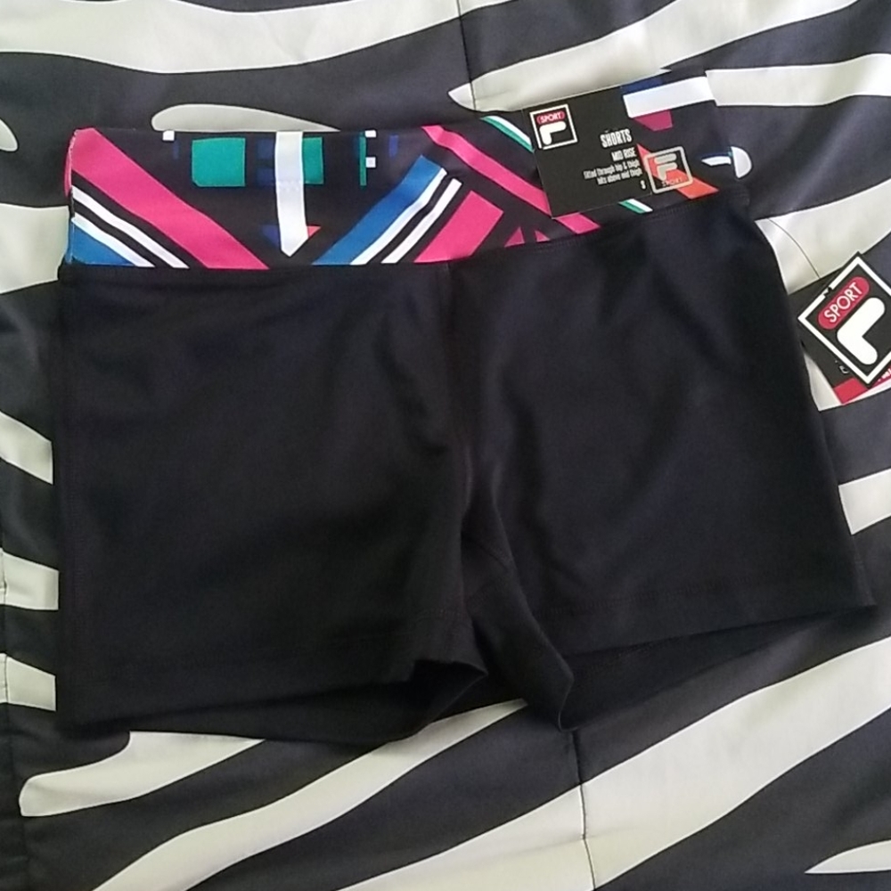Fila sport athletic gym yoga bike shorts activewear sportswear workout running - Picture 1 of 3